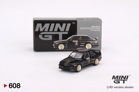 Mô hình xe Mini GT 1:64 BMW M3 #3 JPS Team BMW 1987 ATCC Championship Winner - MGT00608