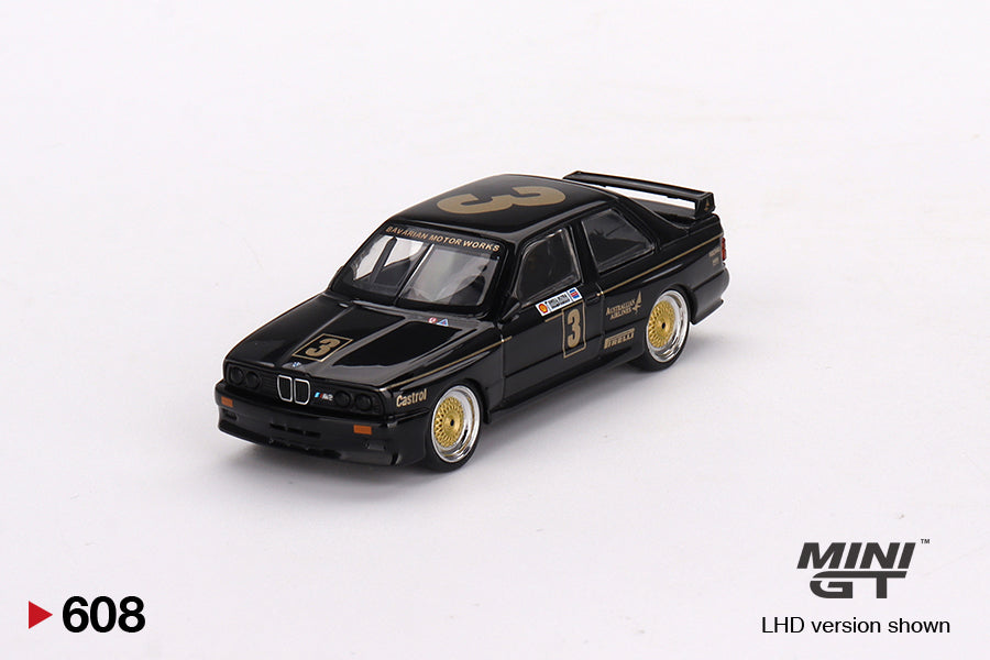 Mô hình xe Mini GT 1:64 BMW M3 #3 JPS Team BMW 1987 ATCC Championship Winner - MGT00608