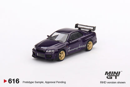 Mô hình xe Mini GT 1:64 Nissan Skyline GT-R (R34) Tommykaira R-z Midnight Purple - MGT00616