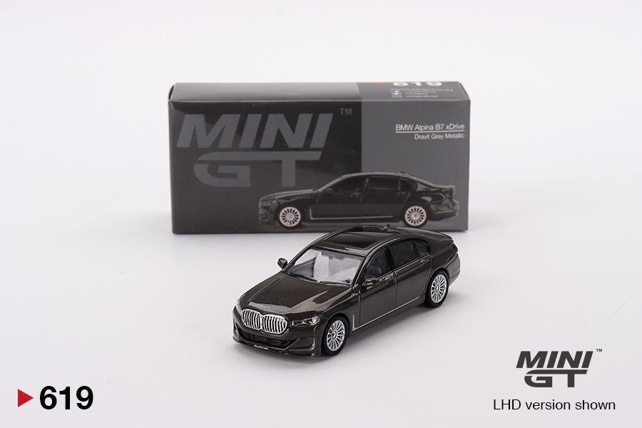 Mô hình xe Mini GT 1:64 BMW Alpina B7 xDrive Dravit Grey Metallic - MGT00619