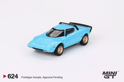 Mô hình xe Mini GT 1:64 Lancia Stratos HF Stradale Azzuro Chiaro - MGT00624