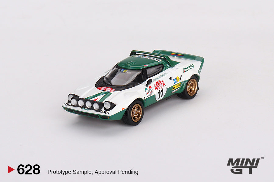 Mô hình xe Mini GT 1:64 Lancia Stratos HF 1975 Rally Sanremo Winner #11 - MGT00628