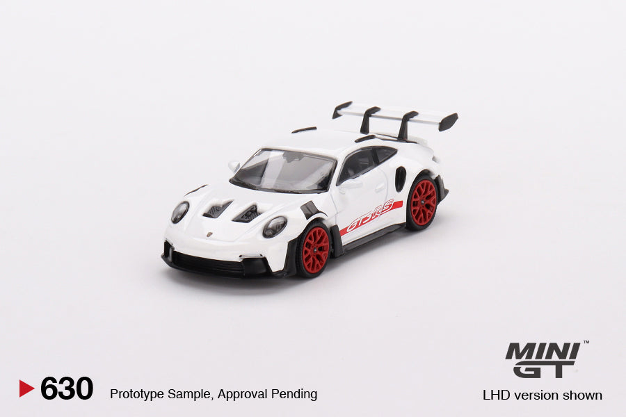 Mô hình xe Mini GT 1:64 Porsche 911 (992) GT3 RS White with Pyro Red Accent Package - MGT00630