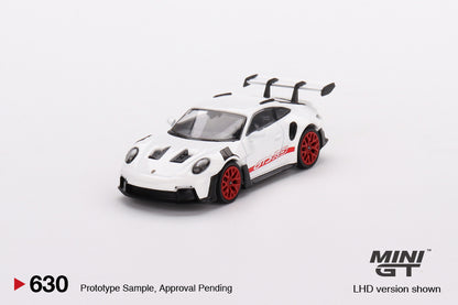 Mô hình xe Mini GT 1:64 Porsche 911 (992) GT3 RS White with Pyro Red Accent Package - MGT00630