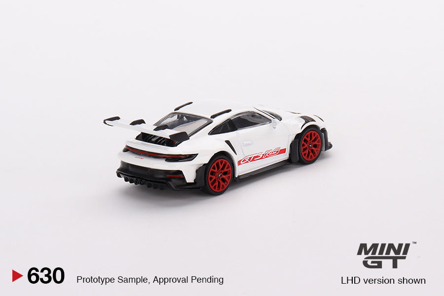 Mô hình xe Mini GT 1:64 Porsche 911 (992) GT3 RS White with Pyro Red Accent Package - MGT00630