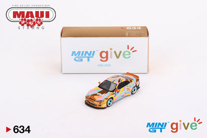 Mô hình xe Mini GT 1:64 Nissan Silvia (S15) Rocket Bunny Chrome Orange MINI GT GIVE 2023 USA Limited 25 pcs - MGT00634