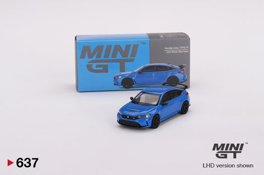Mô hình xe Mini GT 1:64 Honda Civic Type R Boost Blue Pearl 2023 - MGT00637