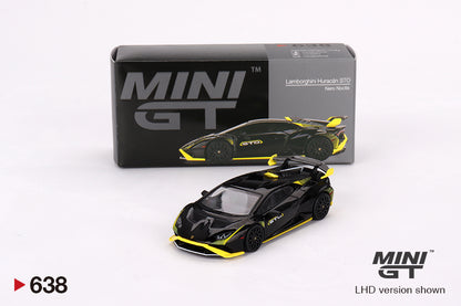 Mô hình xe Mini GT 1:64 Lamborghini Huracán STO Nero Noctis - MGT00638