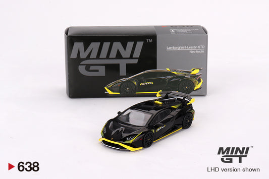Mô hình xe Mini GT 1:64 Lamborghini Huracán STO Nero Noctis - MGT00638