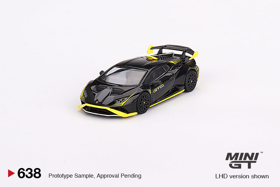 Mô hình xe Mini GT 1:64 Lamborghini Huracán STO Nero Noctis - MGT00638