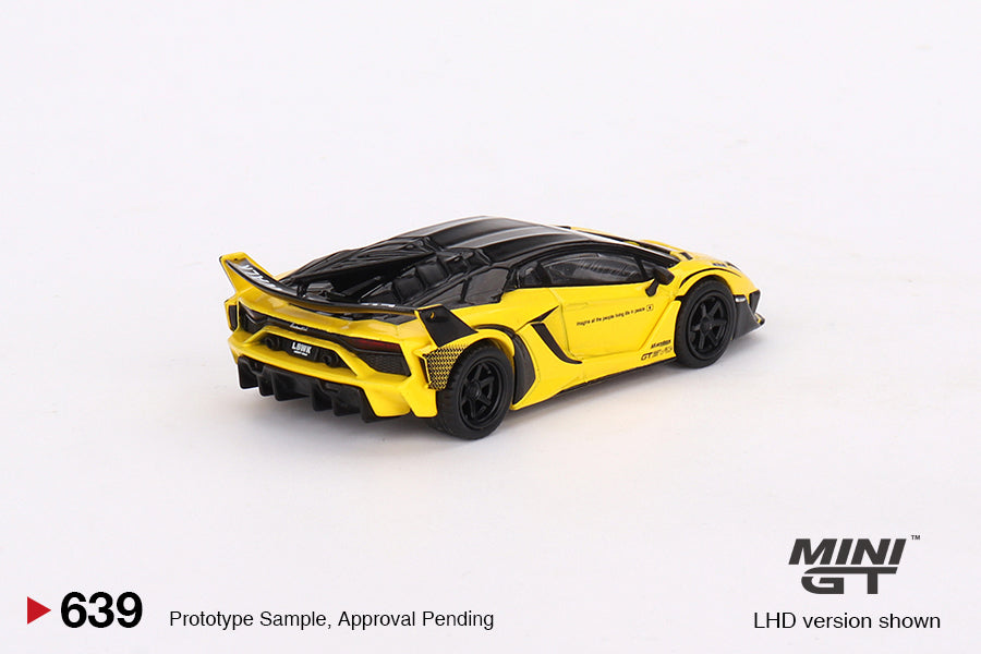 Mô hình xe Mini GT 1:64 Lamborghini LB-Silhouette WORKS Aventador GT EVO Yellow - MGT00639