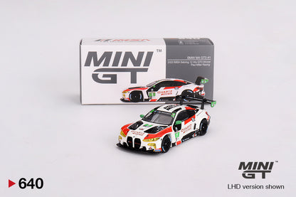 Mô hình xe Mini GT 1:64 BMW M4 GT3 #1  IMSA 2023 Sebring 12 Hrs GTD Winner - MGT00640
