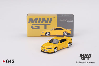 Mô hình xe Mini GT 1:64 Nissan Silvia (S15) Rocket Bunny Bronze Yellow - MGT00643