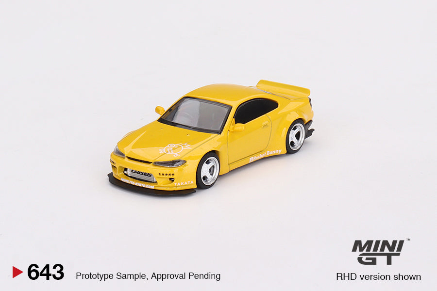 Mô hình xe Mini GT 1:64 Nissan Silvia (S15) Rocket Bunny Bronze Yellow - MGT00643