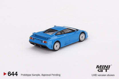 Mô hình xe Mini GT 1:64 Bugatti EB110 GT Blu Bugatti - MGT00644