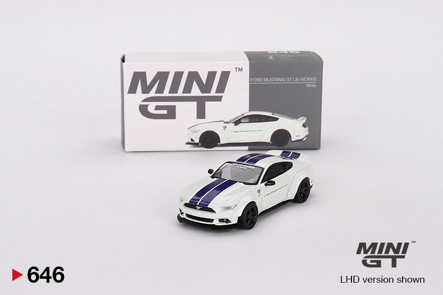 Mô hình xe Mini GT 1:64 FORD MUSTANG GT LB-WORKS White - MGT00646