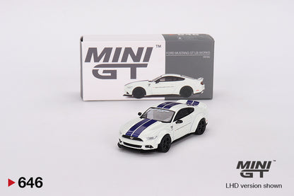 Mô hình xe Mini GT 1:64 FORD MUSTANG GT LB-WORKS White - MGT00646