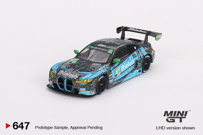 Mô hình xe Mini GT 1:64 BMW M4 GT3 #97 Turner Motorsport IMSA 2023 Laguna Seca GTD 2nd Place - MGT00647