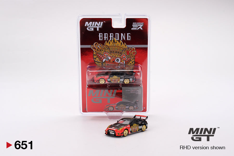 Mô hình xe Mini GT 1:64 LB-Silhouette WORKS GT NISSAN 35GT-RR Ver.1 “BARONG” MINI GT x MIZU Diecast - MGT00651