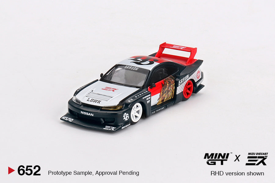 Mô hình xe Mini GT 1:64 LB-Super Silhouette Nissan SILVIA (S15)“GARUDA” MINI GT x MIZU Diecast - MGT00652