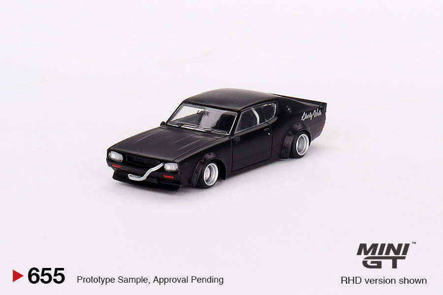 Mô hình xe Mini GT 1:64 Nissan Skyline Kenmeri Liberty Walk Matt Black - MGT00655