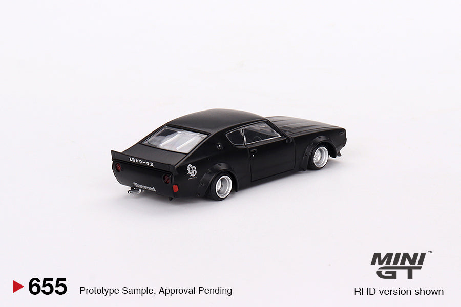 Mô hình xe Mini GT 1:64 Nissan Skyline Kenmeri Liberty Walk Matt Black - MGT00655