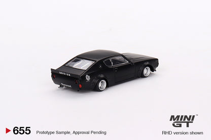 Mô hình xe Mini GT 1:64 Nissan Skyline Kenmeri Liberty Walk Matt Black - MGT00655