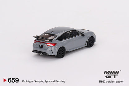Mô hình xe Mini GT 1:64 Honda Civic Type R Sonic Gray Pearl 2023 - MGT00659