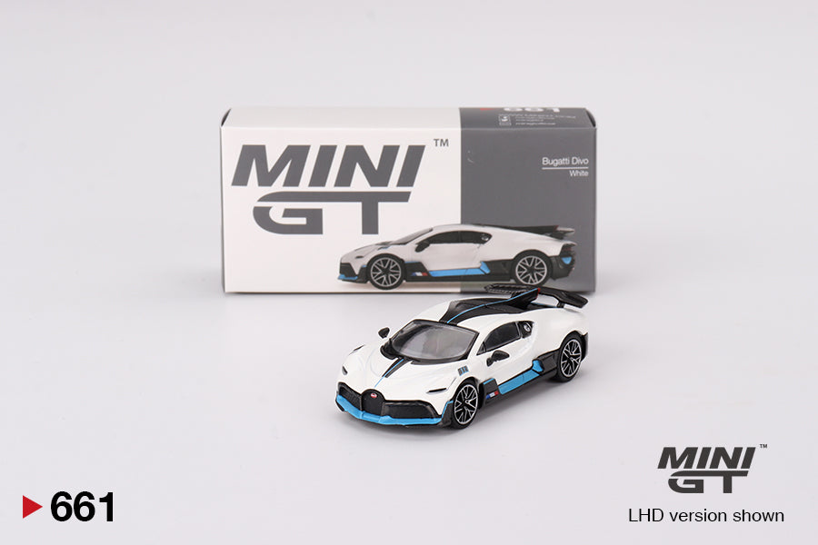 Mô hình xe Mini GT 1:64 Bugatti Divo White - MGT00661