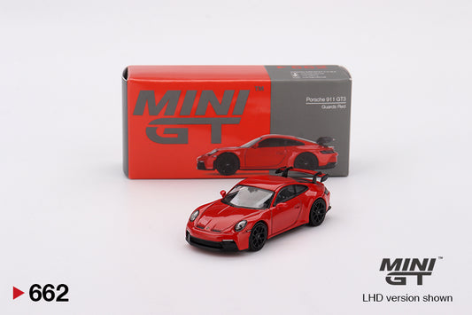 Mô hình xe Mini GT 1:64 Porsche 911 (992) GT3 Guards Red - MGT00662