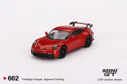 Mô hình xe Mini GT 1:64 Porsche 911 (992) GT3 Guards Red - MGT00662