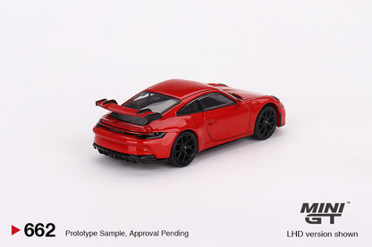 Mô hình xe Mini GT 1:64 Porsche 911 (992) GT3 Guards Red - MGT00662