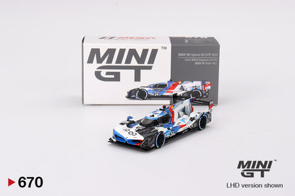 Mô hình xe Mini GT 1:64 BMW M Hybrid V8 GTP #24 2023 IMSA Daytona 24 Hrs - MGT00670