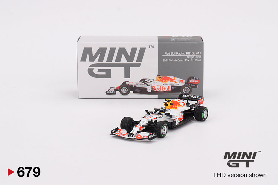 Mô hình xe Mini GT 1:64 Red Bull RB16B #11 Sergio Pérez 2021 Turkish Grand Prix 3rd Place - MGT00679