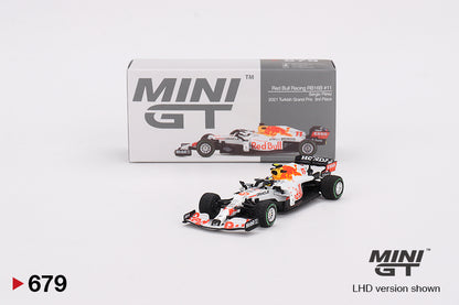 Mô hình xe Mini GT 1:64 Red Bull RB16B #11 Sergio Pérez 2021 Turkish Grand Prix 3rd Place - MGT00679