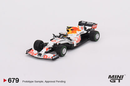 Mô hình xe Mini GT 1:64 Red Bull RB16B #11 Sergio Pérez 2021 Turkish Grand Prix 3rd Place - MGT00679