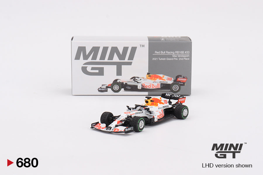 Mô hình xe Mini GT 1:64 Red Bull RB16B #33 Max Verstappen 2021 Turkish Grand Prix 2nd Place - MGT00680
