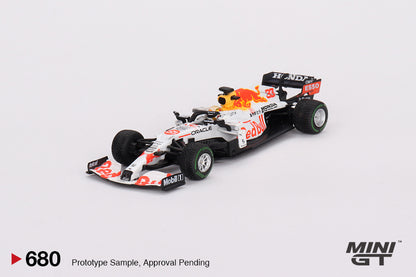 Mô hình xe Mini GT 1:64 Red Bull RB16B #33 Max Verstappen 2021 Turkish Grand Prix 2nd Place - MGT00680