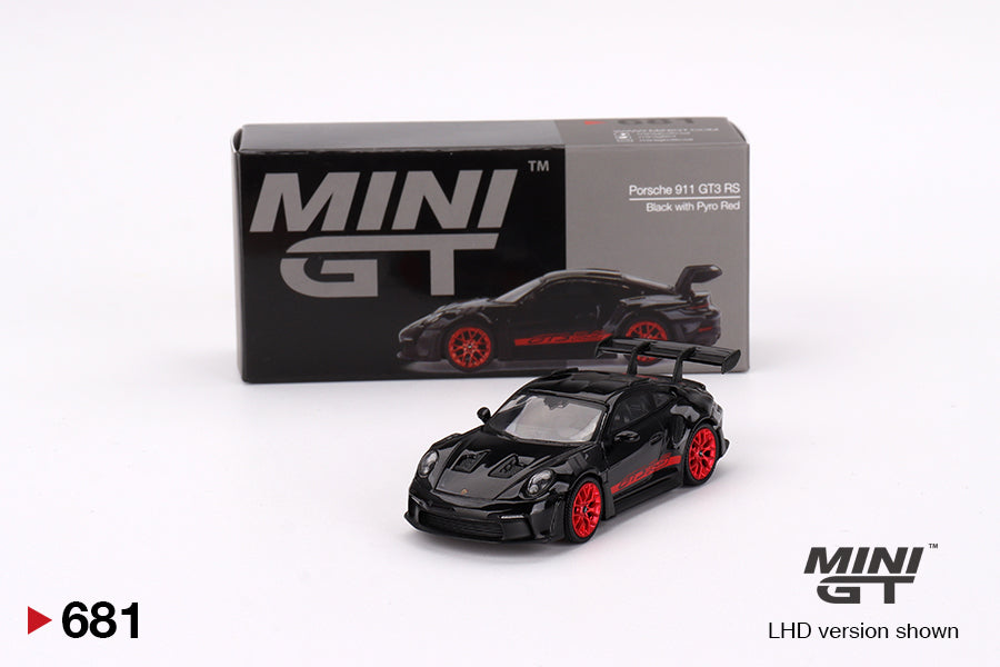 Mô hình xe Mini GT 1:64 Porsche 911 (992) GT3 RS Black with Pyro Red - MGT00681