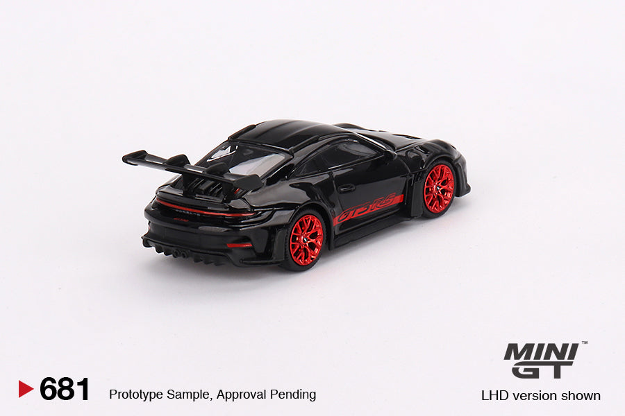 Mô hình xe Mini GT 1:64 Porsche 911 (992) GT3 RS Black with Pyro Red - MGT00681