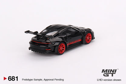 Mô hình xe Mini GT 1:64 Porsche 911 (992) GT3 RS Black with Pyro Red - MGT00681