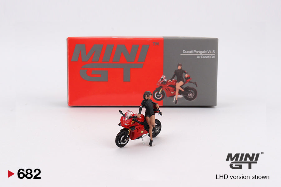 Mô hình xe Mini GT 1:64 Ducati Panigale V4 S w/ Ducati Girl - MGT00682