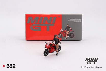Mô hình xe Mini GT 1:64 Ducati Panigale V4 S w/ Ducati Girl - MGT00682
