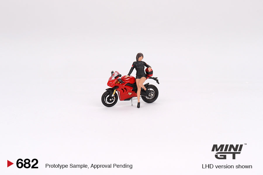 Mô hình xe Mini GT 1:64 Ducati Panigale V4 S w/ Ducati Girl - MGT00682