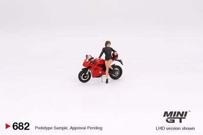 Mô hình xe Mini GT 1:64 Ducati Panigale V4 S w/ Ducati Girl - MGT00682