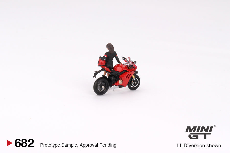 Mô hình xe Mini GT 1:64 Ducati Panigale V4 S w/ Ducati Girl - MGT00682