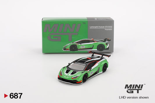 Mô hình xe Mini GT 1:64 Lamborghini Huracán GT3 EVO2 Presentation - MGT00687