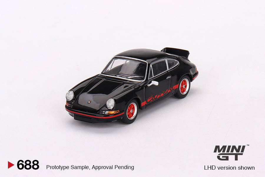 Mô hình xe Mini GT 1:64 Porsche 911 Carrera RS 2.7 Black with Red Livery - MGT00688