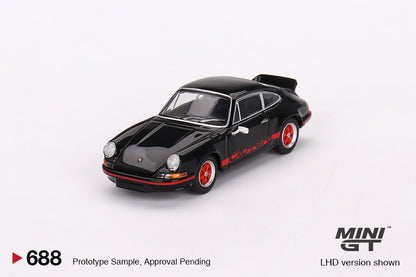 Mô hình xe Mini GT 1:64 Porsche 911 Carrera RS 2.7 Black with Red Livery - MGT00688