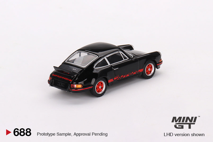 Mô hình xe Mini GT 1:64 Porsche 911 Carrera RS 2.7 Black with Red Livery - MGT00688
